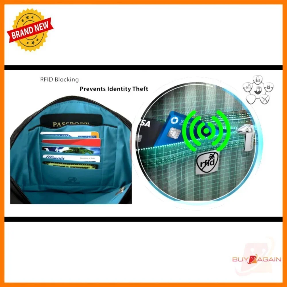 Anti-Theft Messenger Bag with RFID Blocking, Slash-Resistant Polyester